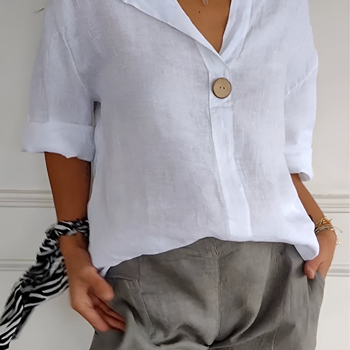 Anita™ | Elegant linneskjorta (50 % rabatt)
