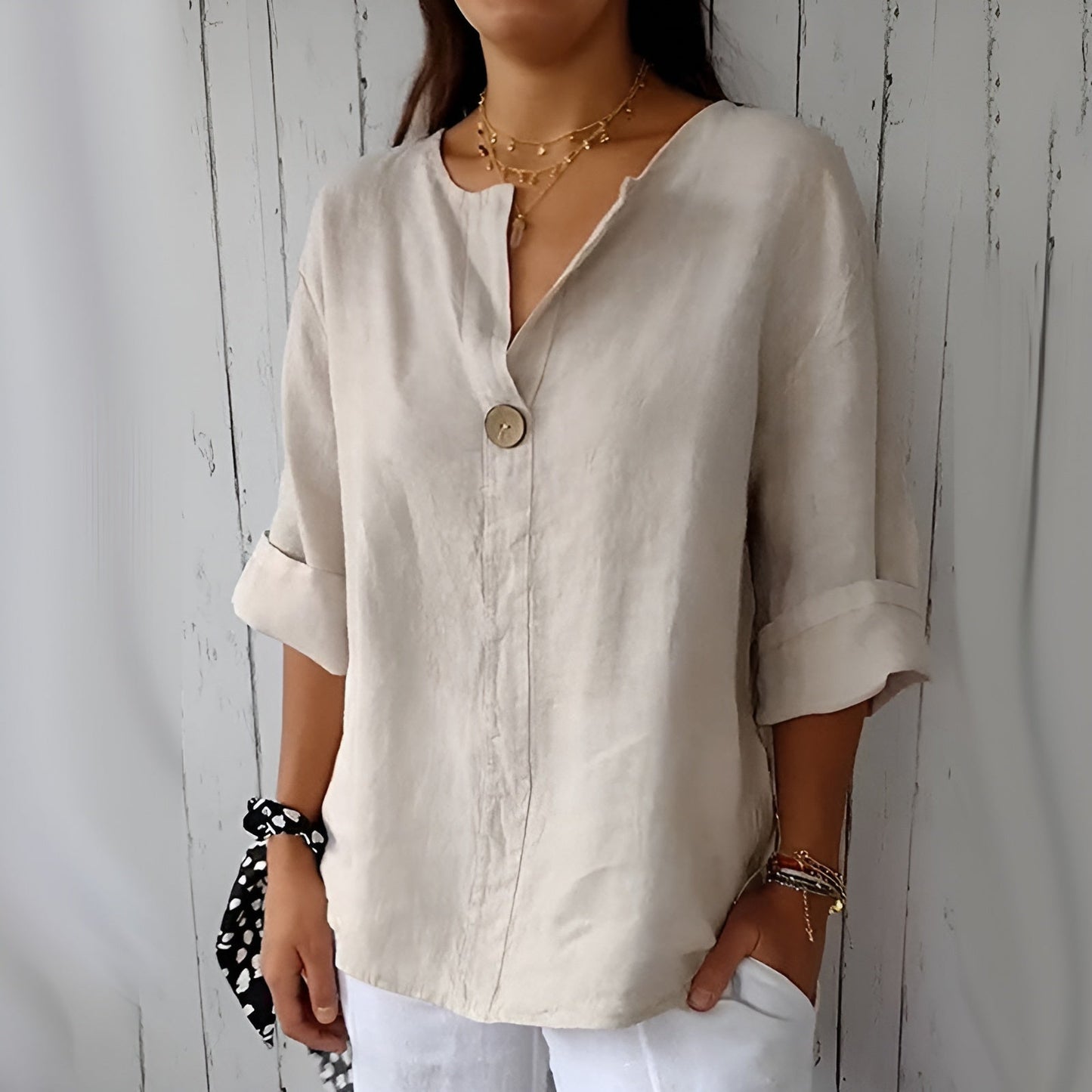 Anita™ | Elegant linneskjorta (50 % rabatt)